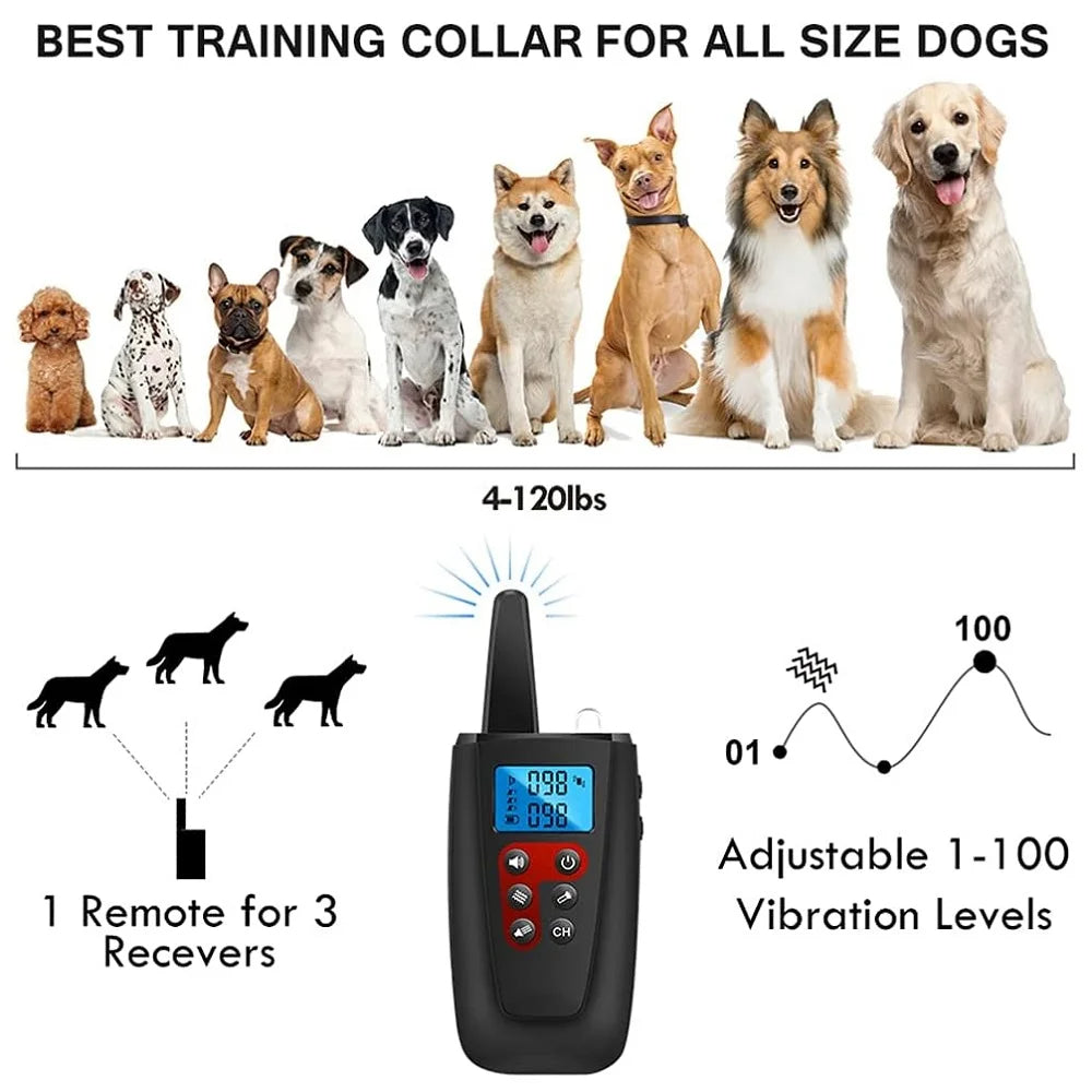 Paipaitek No Shock Dog Training Collar with Remote, 3300ft Range, Vibrating & Waterproof