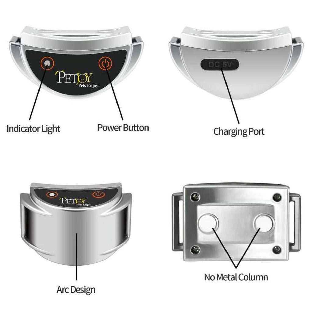 PetJoy Vibrating Dog Collar, No Shock Dog Training Collar 2 Dogs, Deaf Dog Collars w/2 Receivers, Rechargeable & Waterproof, Up to 1600Ft Remote Range