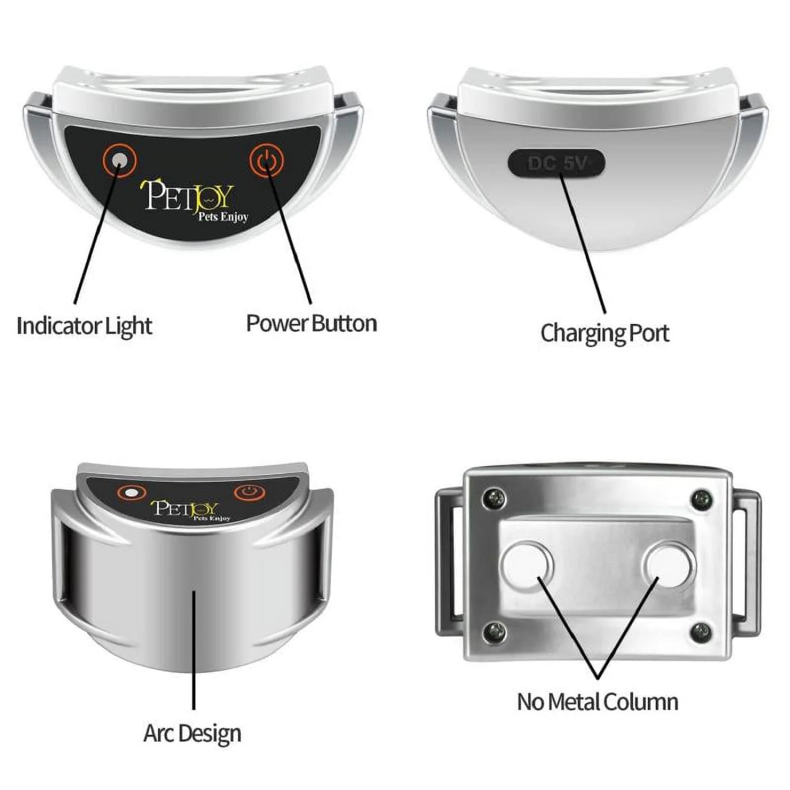 PetJoy Vibrating Dog Collar, No Shock Dog Training Collar 2 Dogs, Deaf Dog Collars w/2 Receivers, Rechargeable & Waterproof, Up to 1600Ft Remote Range