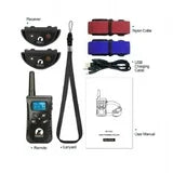 Petjoy Dog Shock Collar for 2 Dogs,Dog Training Collar with Remote,Rechargeable&Waterproof Vibration Dog Collar with Remote,1600Ft Range Dog Bark Collar for Small Medium Large Dog,Blue&Red Nylon