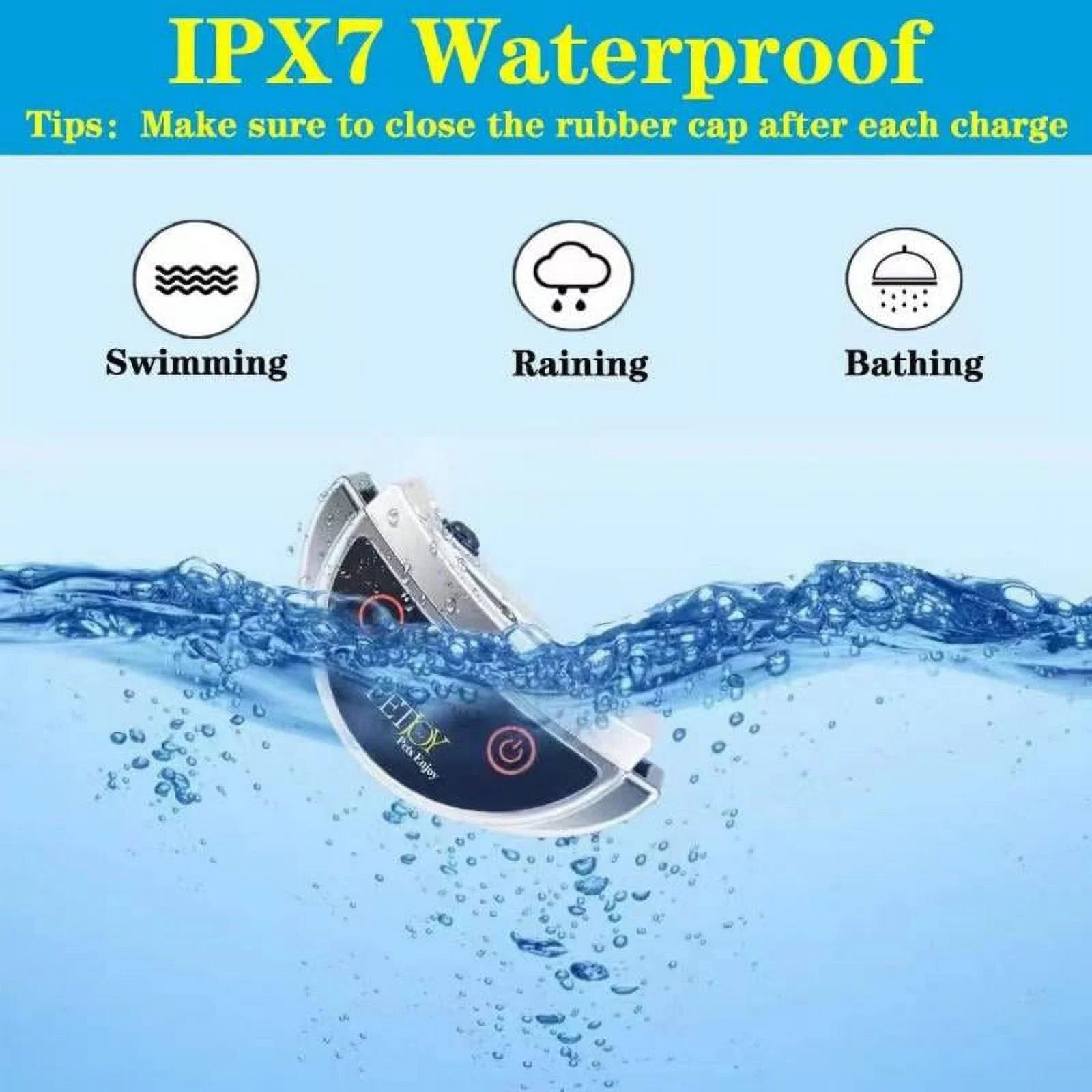 PetJoy Vibrating Dog Collar, No Shock Dog Training Collar 2 Dogs, Deaf Dog Collars w/2 Receivers, Rechargeable & Waterproof, Up to 1600Ft Remote Range