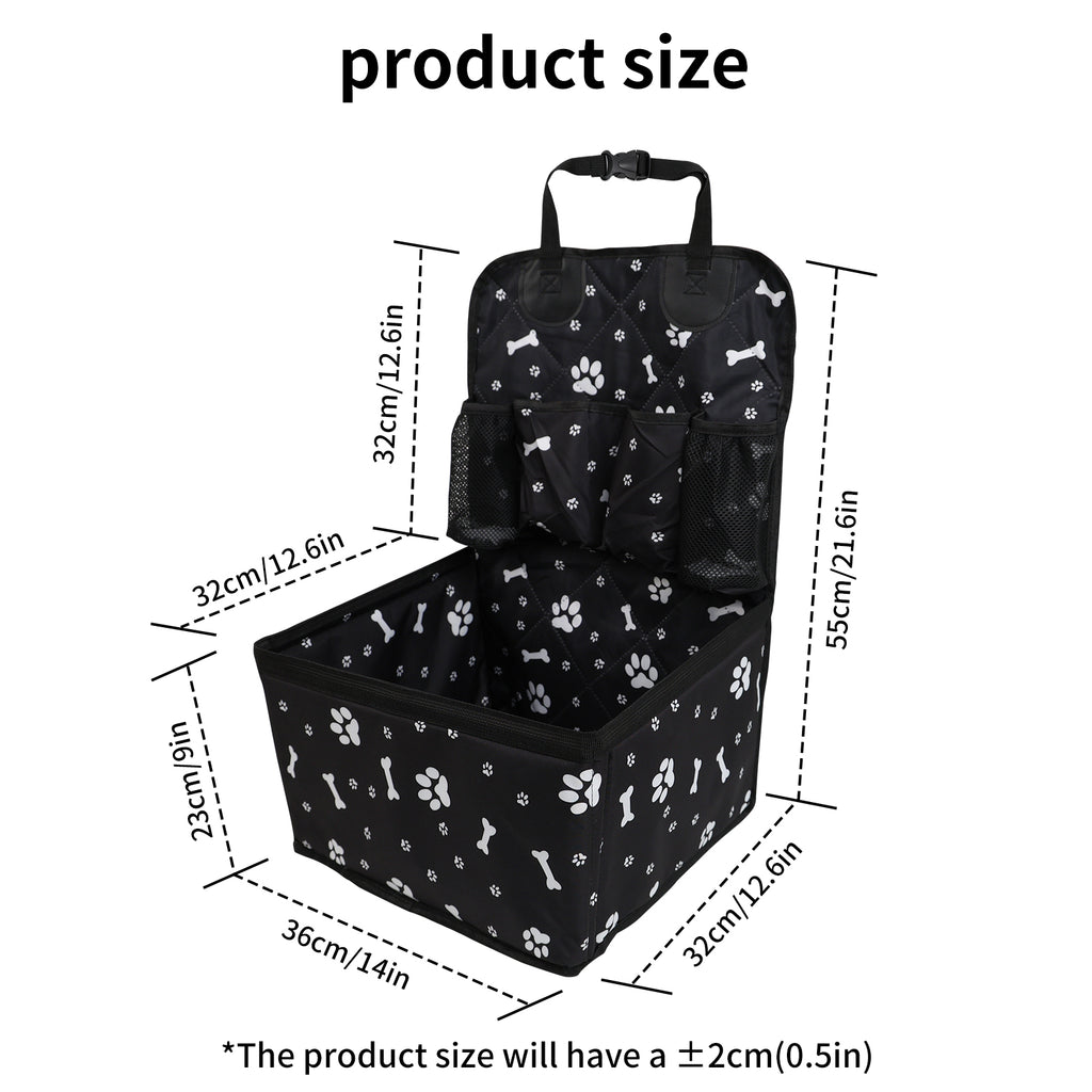 Small Dog Car Seat，Dog Car Seat Cover for Front Seat，Cushion for Medium Dogs Under 35lbs，Robust and Safe Foldable Pet CarSeat with Waterproof Fabric，Robust and Safe
