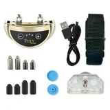 Petjoy Dog Bark Collar,Shock Anti Bark Collar with Beep & Shock,5 Levels,for Dogs 5-120lbs,Waterproof,Gold