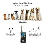 Petjoy Dog Shock Collar for 2 Dogs,Dog Training Collar with Remote,Rechargeable&Waterproof Vibration Dog Collar with Remote,1600Ft Range Dog Bark Collar for Small Medium Large Dog,Blue&Red Nylon