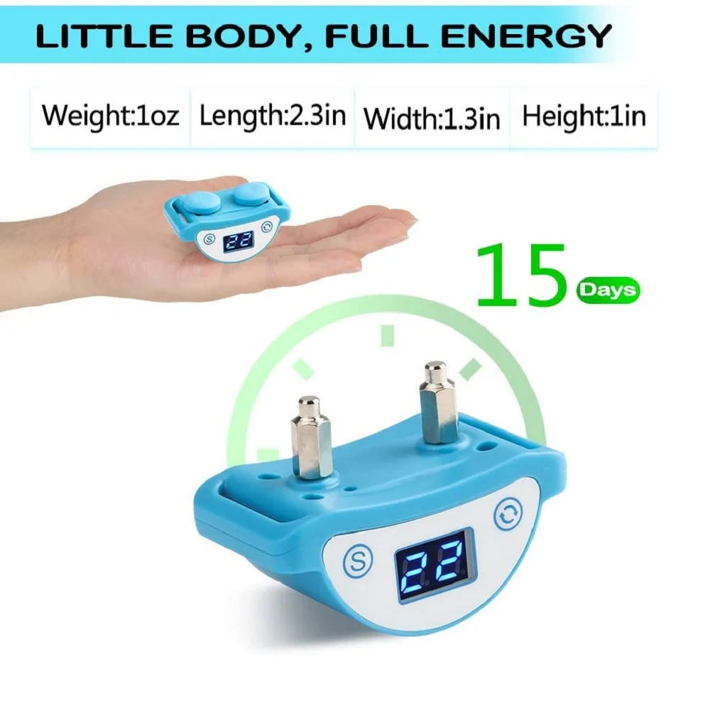Petjoy Cat Shock Collar, Beep, Vibration and Shock 3 Modes to Auto Stop Meowing, Lightest Safe Shock Collar for Small Cats 5-15lbs & Medium Large Cats, Waterproof & Rechargeable
