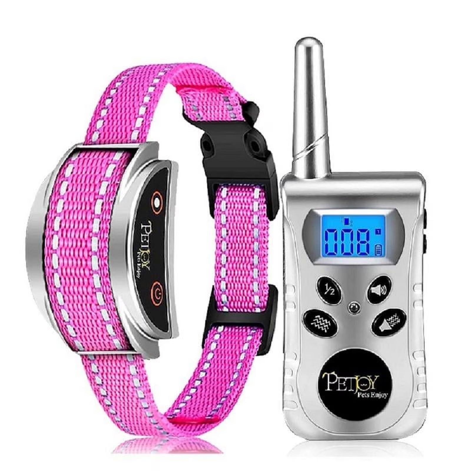 PetJoy Cat Training Collar and Small Dog Training Collar, Cat Meow Collar and Bark Collar no Shock, 900 ft Remote Range, Effective, Intelligent, Waterproof, and Rechargeable (Pink)