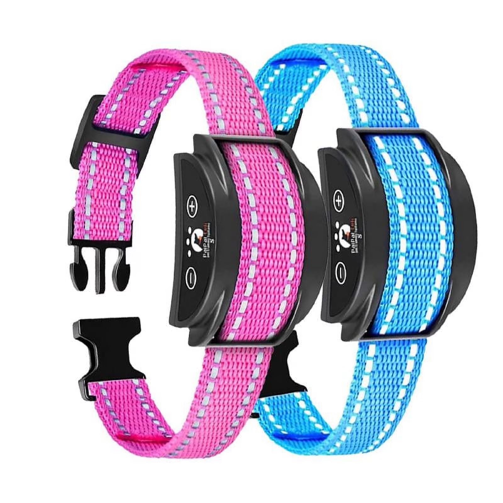 PetJoy PD 258S Adjustable Sensitivity Anti Bark Collar with Beep & Shock, Black (2 Pack)