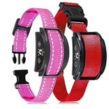 PetJoy Dog Bark Collar, Adjustable Sensitivity Anti Bark Collar with Beep & Shock, Pink,Red(2 Pack)