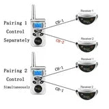 PetJoy Vibrating Dog Collar, No Shock Dog Training Collar 2 Dogs, Deaf Dog Collars w/2 Receivers, Rechargeable & Waterproof, Up to 1600Ft Remote Range