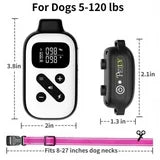 Petjoy Dog Training Collar for 3 Dogs,Dog Shock Collar with Remote,3600Ft Range Training and Auto Anti Bark Collar,3 Modes-Beep,Vibration& Shock,IPX7 Waterproof