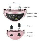 Petjoy Dog Bark Collar,Shock Anti Bark Collar with Beep & Shock,5 Levels,for Dogs 5-120lbs,Waterproof,Pink