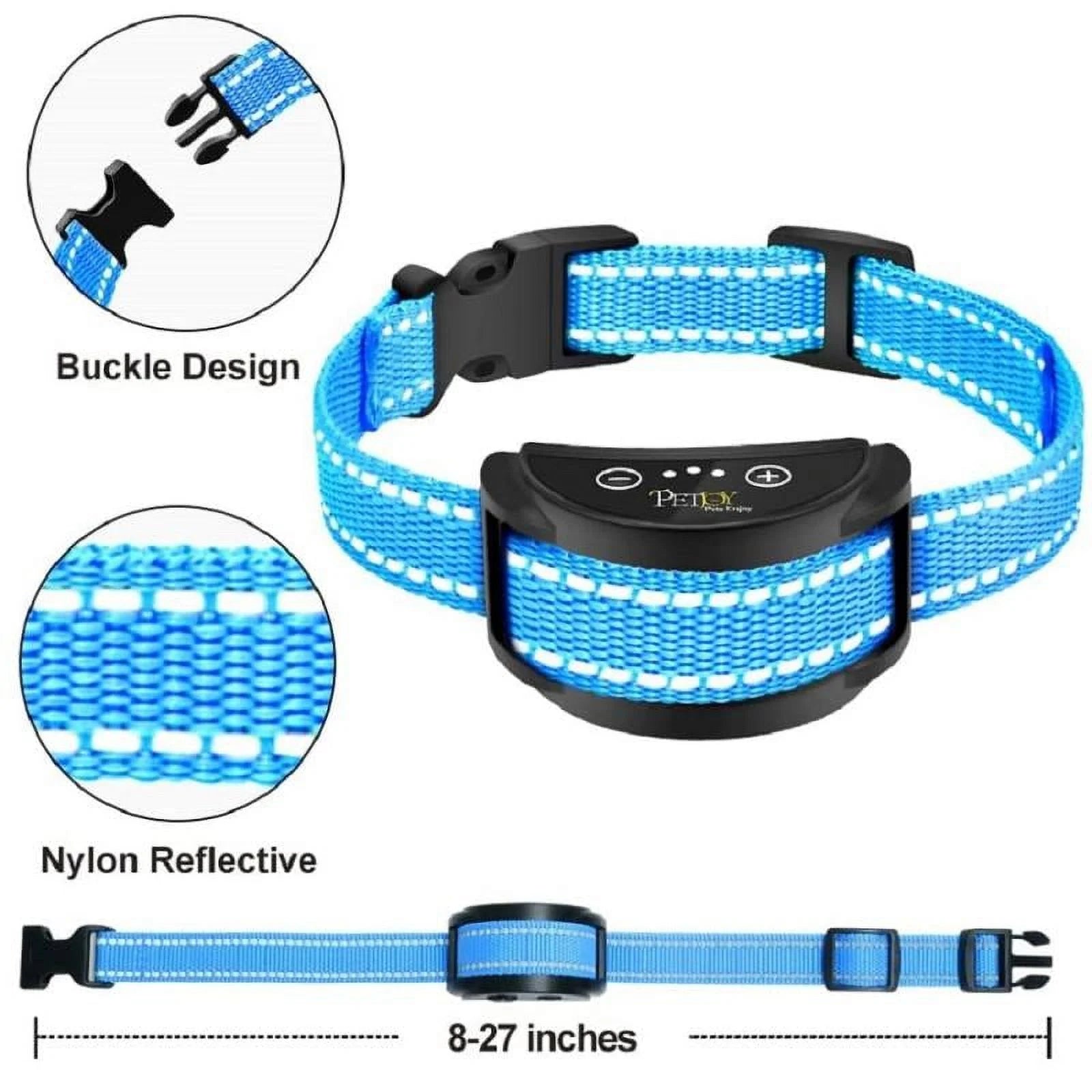 PetJoy Automatic Bark Collar for 3 Dogs,Bark Shock Collar,Anti Barking Collar with Beep&Shock,Bark Collar Adjustable Sensitivity for All Breeds of Dogs
