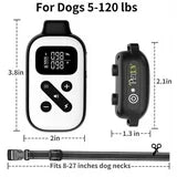 Petjoy Dog Shock Collar with Remote,3600Ft Range Dog Training Collar For 3 Dogs,Automatic Bark Collar with Beep,Vibration&Shock,IPX7 Waterproof Electric Dog Collar for 3 Dogs